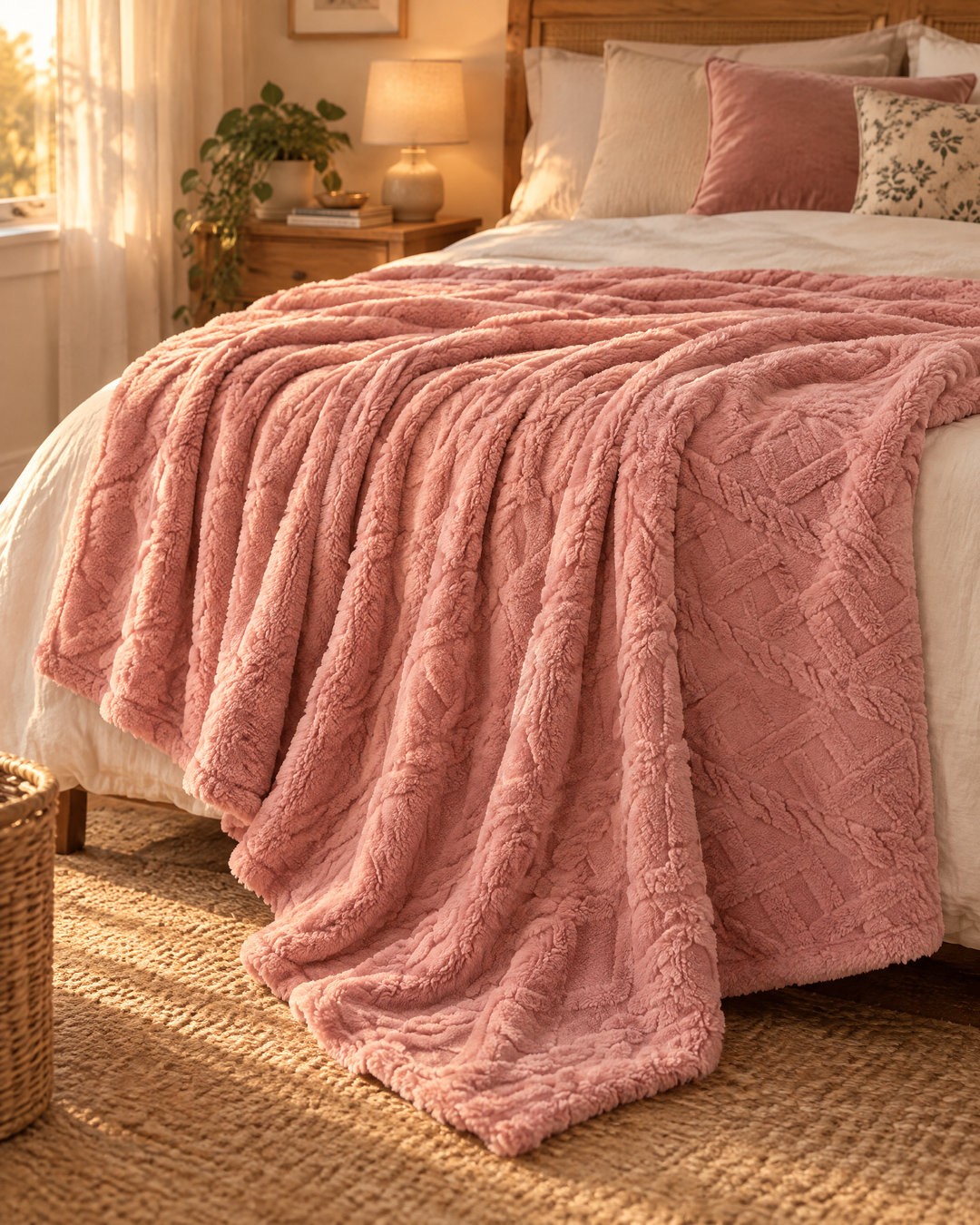 Fluffy Flannel Fleece Throw, Lightweight but Seriously Warm