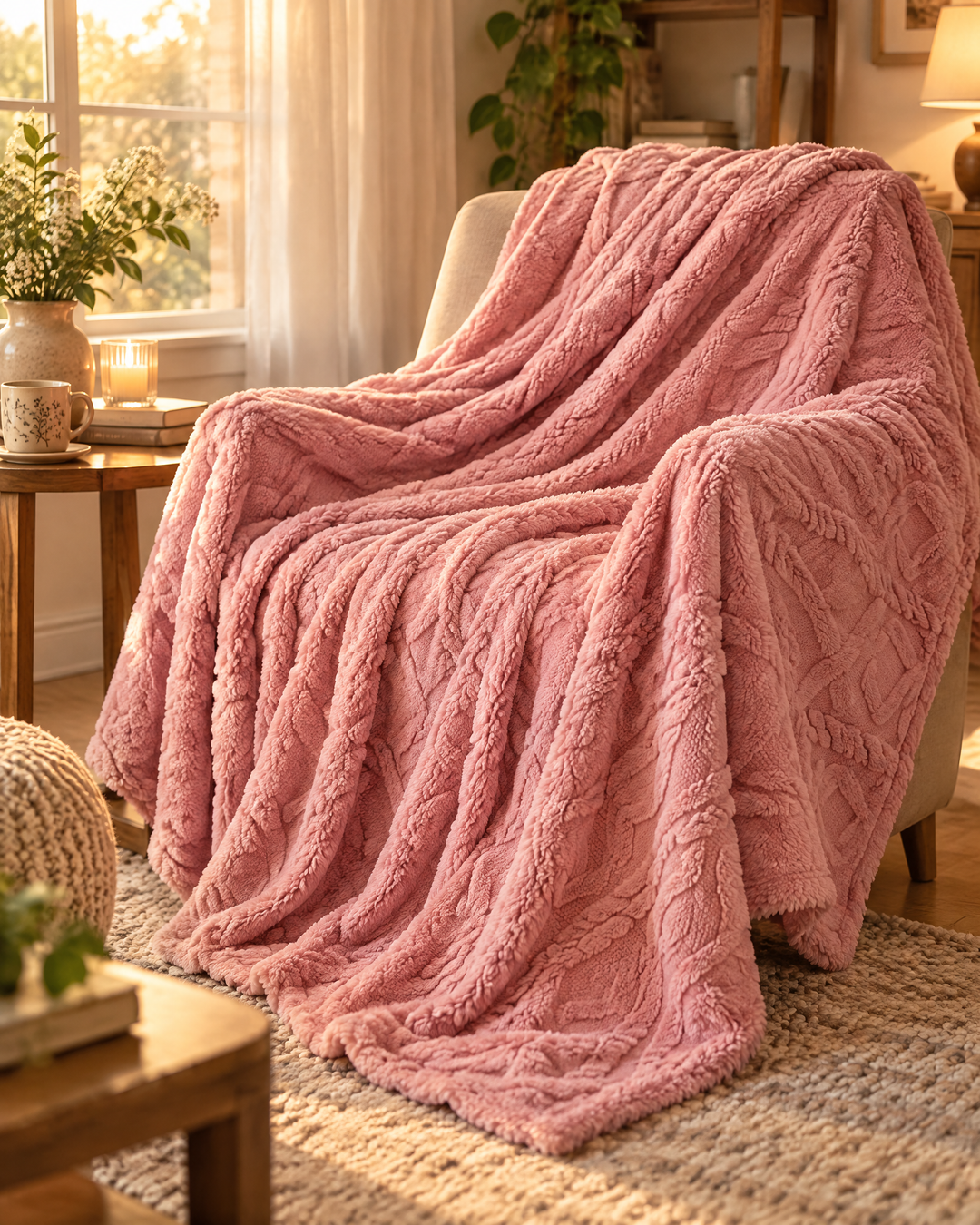 Fluffy Flannel Fleece Throw, Lightweight but Seriously Warm