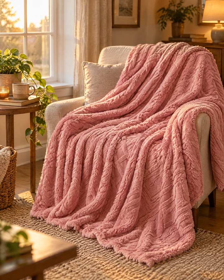 Fluffy Flannel Fleece Throw, Lightweight but Seriously Warm