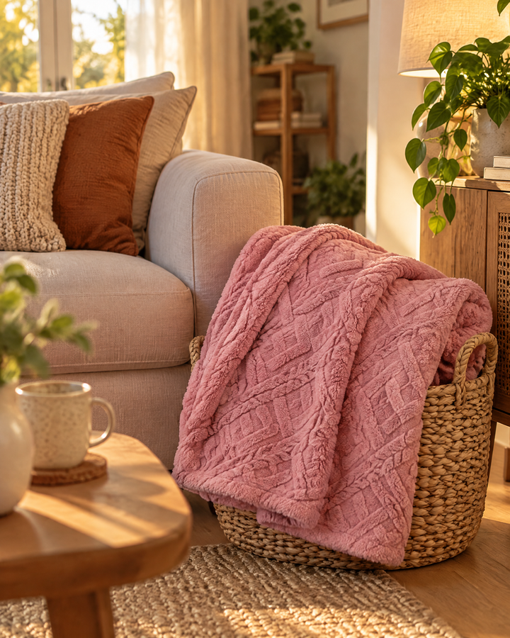 Fluffy Flannel Fleece Throw, Lightweight but Seriously Warm