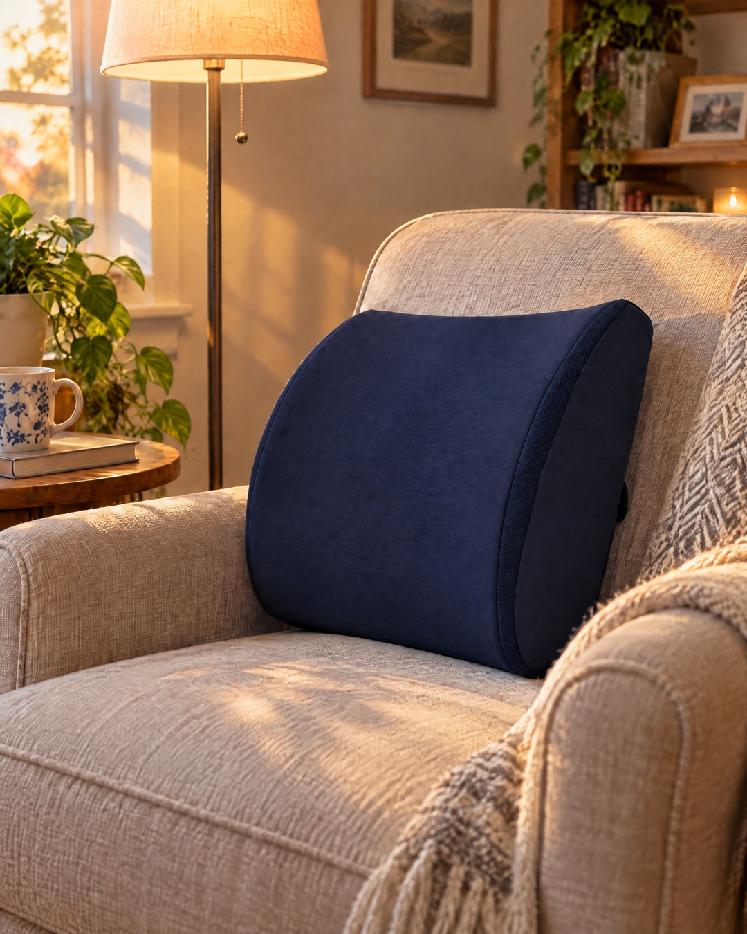 Memory Foam Lumbar Support Pillow for Desk Chair and Car