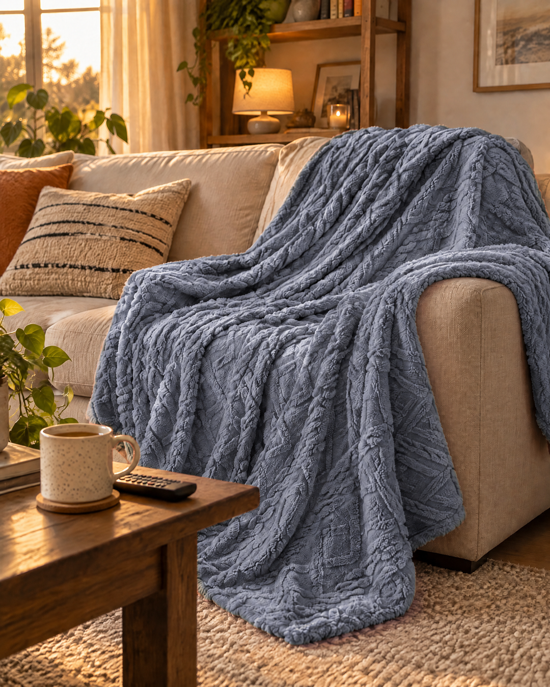 Fluffy Flannel Fleece Throw, Lightweight but Seriously Warm