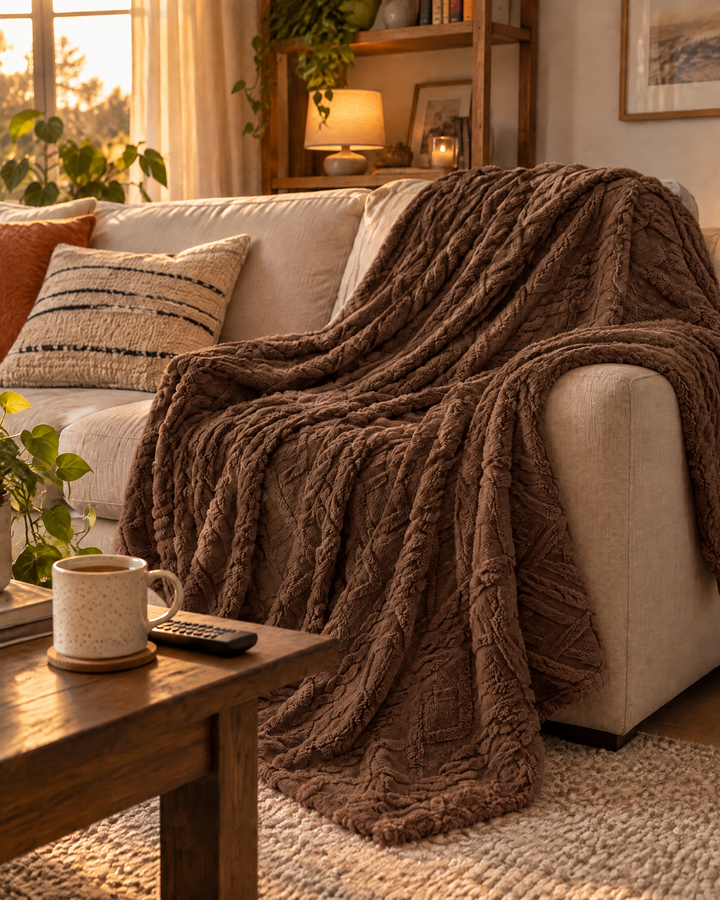 Fluffy Flannel Fleece Throw, Lightweight but Seriously Warm