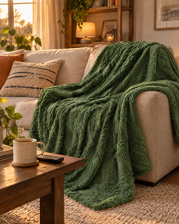 Fluffy Flannel Fleece Throw, Lightweight but Seriously Warm