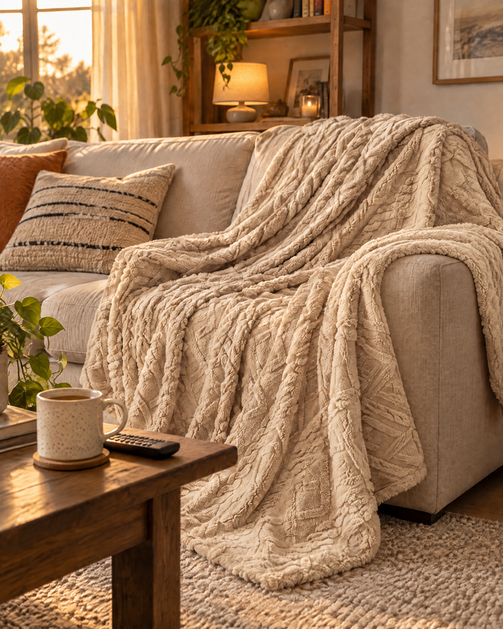Fluffy Flannel Fleece Throw, Lightweight but Seriously Warm