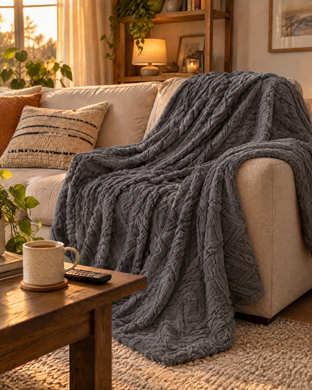 Fluffy Flannel Fleece Throw, Lightweight but Seriously Warm