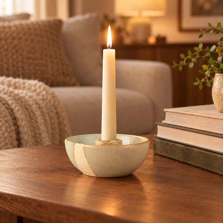 Hendrano™ Ceramic Taper Candle Holders in Modern Nordic Shapes
