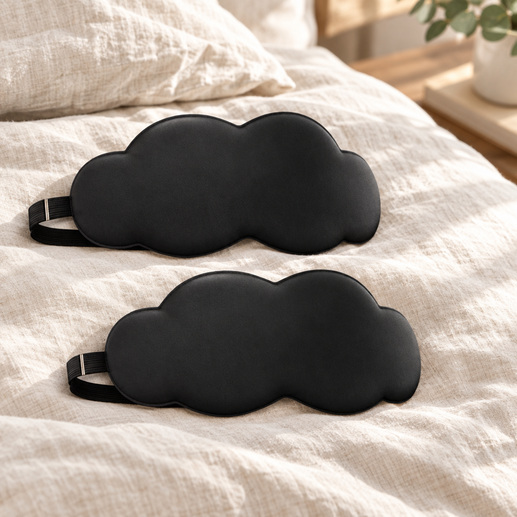Contoured 3D Blackout Sleep Mask with Adjustable Strap