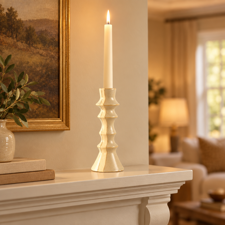 Hendrano™ Ceramic Taper Candle Holders in Modern Nordic Shapes