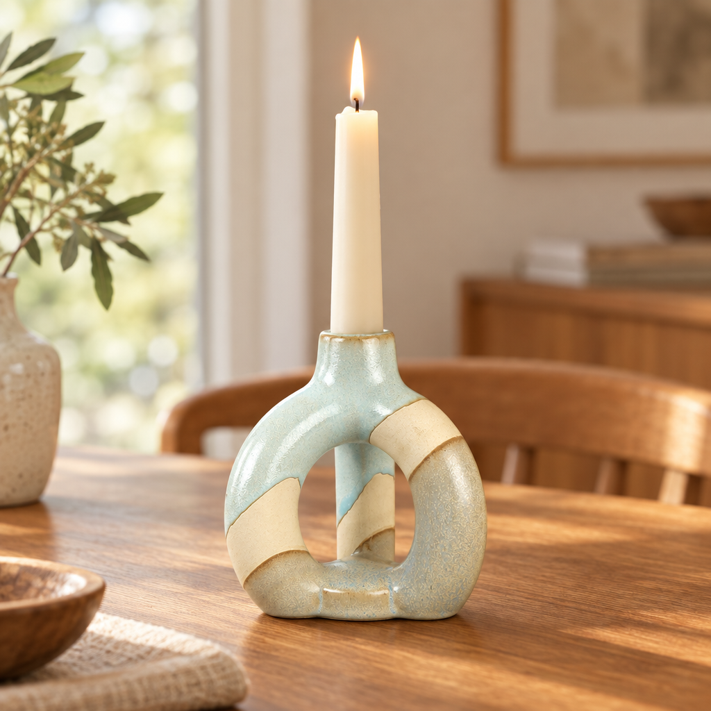 Hendrano™ Ceramic Taper Candle Holders in Modern Nordic Shapes