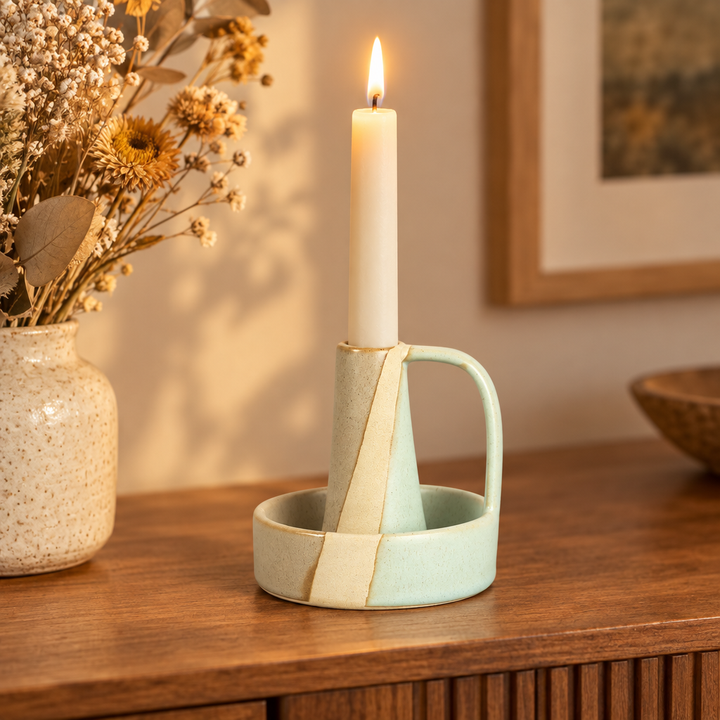 Hendrano™ Ceramic Taper Candle Holders in Modern Nordic Shapes