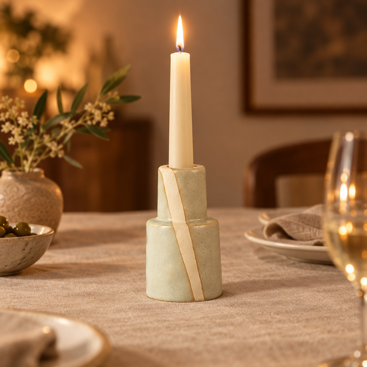 Hendrano™ Ceramic Taper Candle Holders in Modern Nordic Shapes