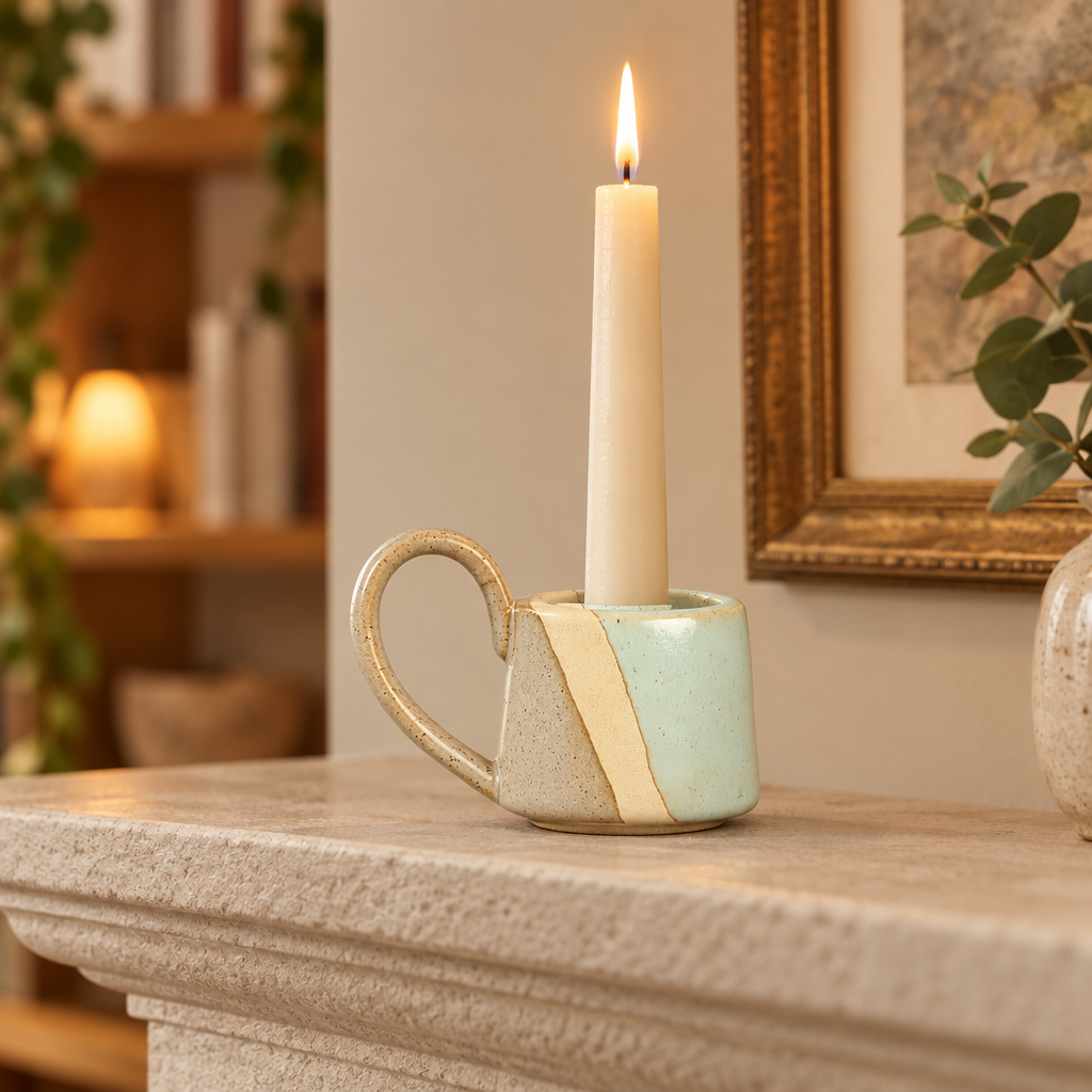 Hendrano™ Ceramic Taper Candle Holders in Modern Nordic Shapes