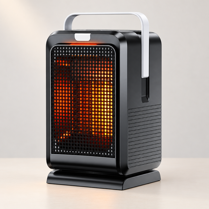 Hendrano Portable Fan Heater with 3D Flame Effect