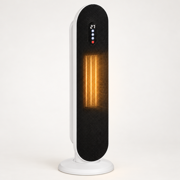 Hendrano Oscillating Tower Heater 1500W with 3D Flame Effect