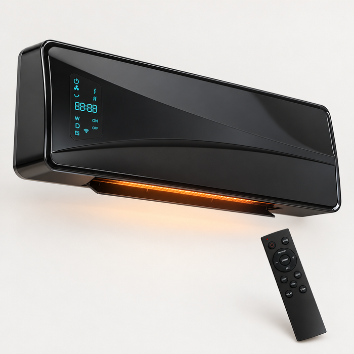 Hendrano Ceramic Wall Heater 2000W with Oscillation and Timer