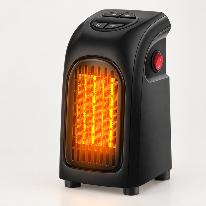 Hendrano™ Plug-In Wall Outlet Fan Heater with PTC Thermostat