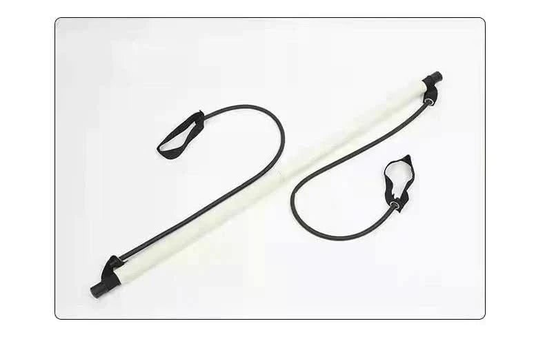 Portable Pilates Bar Kit with Resistance Bands and Foot Loops