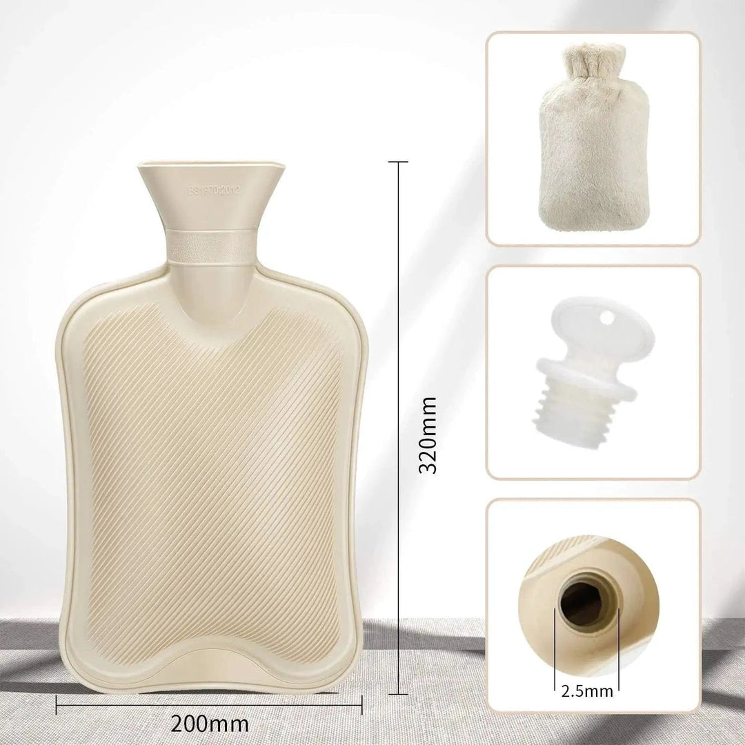 Hendrano™ Hot Water Bottle with Removable Faux Fur Cover