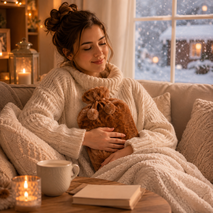 Hendrano™ Hot Water Bottle with Removable Faux Fur Cover