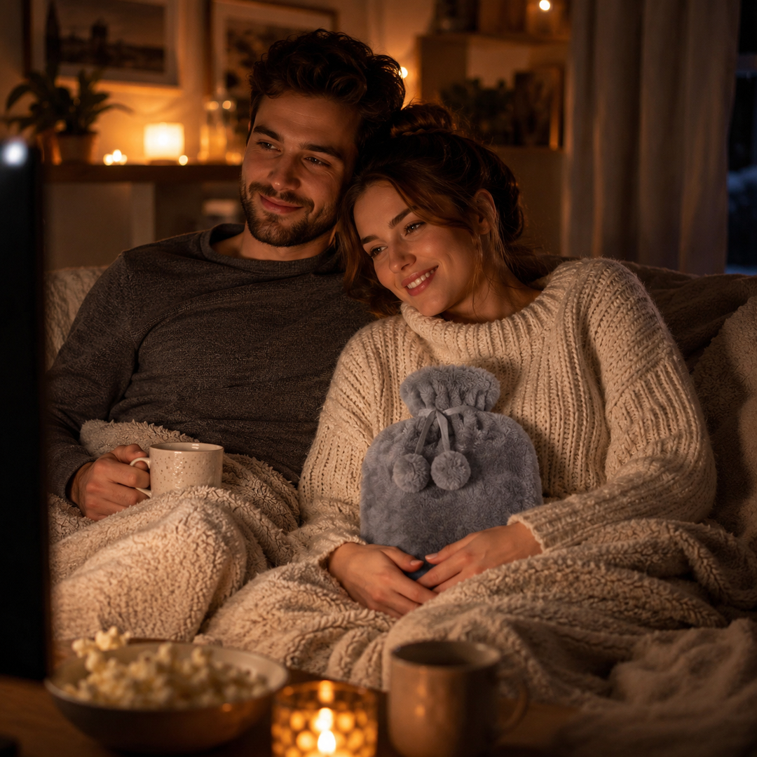 Hendrano™ Hot Water Bottle with Removable Faux Fur Cover