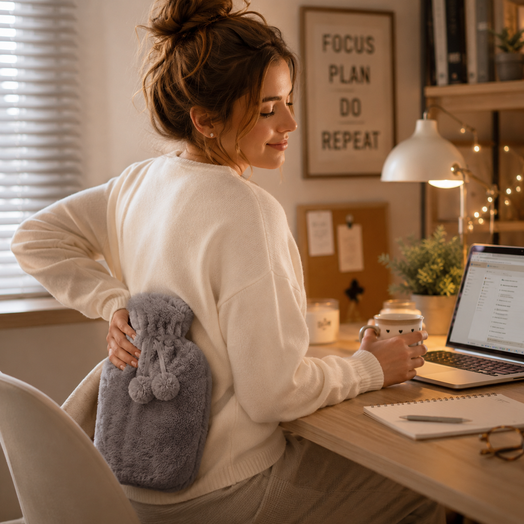 Hendrano™ Hot Water Bottle with Removable Faux Fur Cover