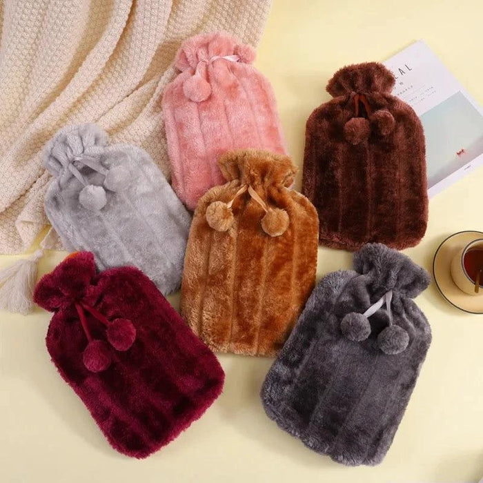 Hendrano™ Hot Water Bottle with Removable Faux Fur Cover