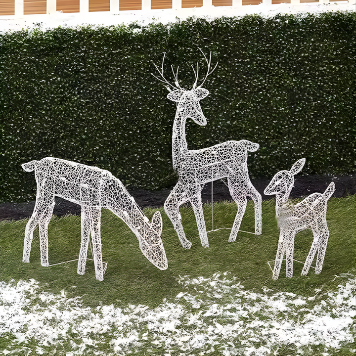 Hendrano™ Large Light-Up Acrylic Reindeer Figure with 240 LEDs and Timer