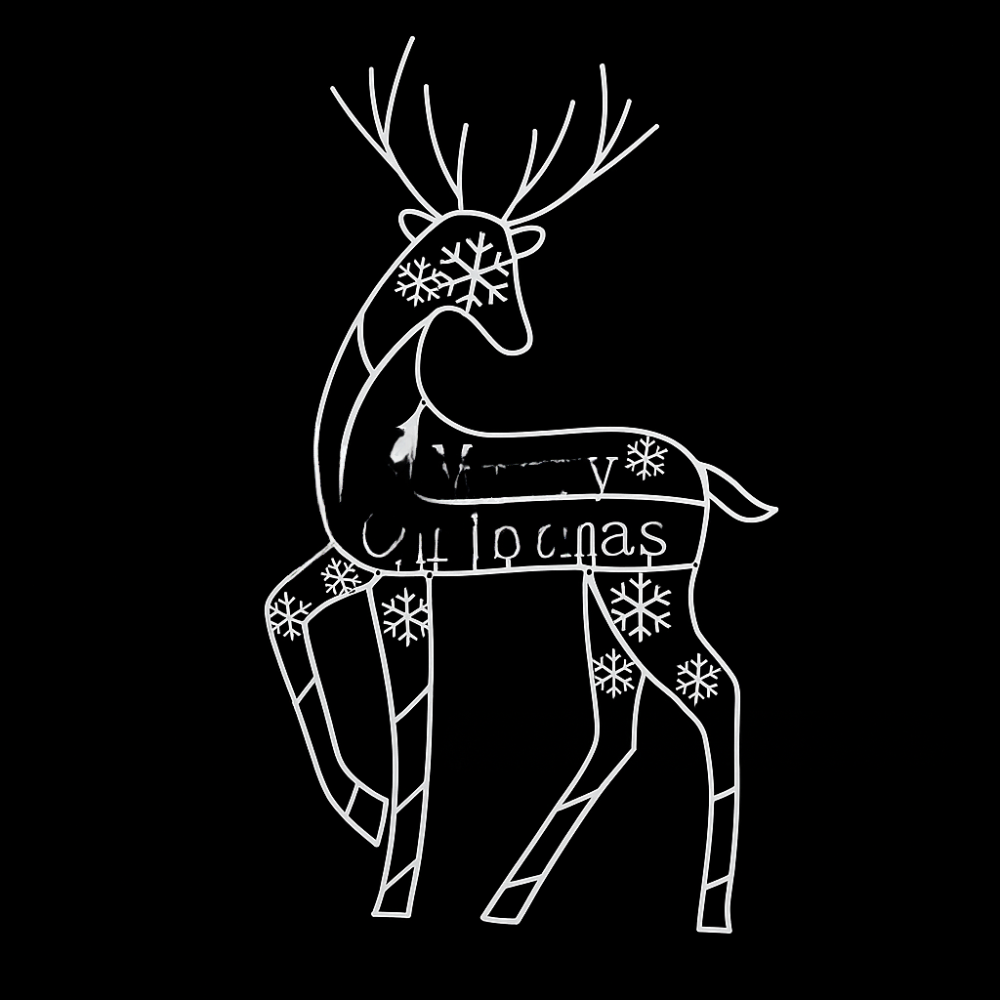 Hendrano™ Large Light-Up Acrylic Reindeer Figure with 240 LEDs and Timer
