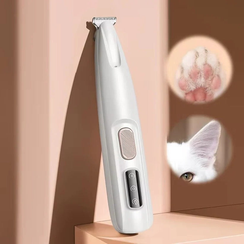 Cordless Pet Paw and Fur Trimmer with Rounded Safety Tips