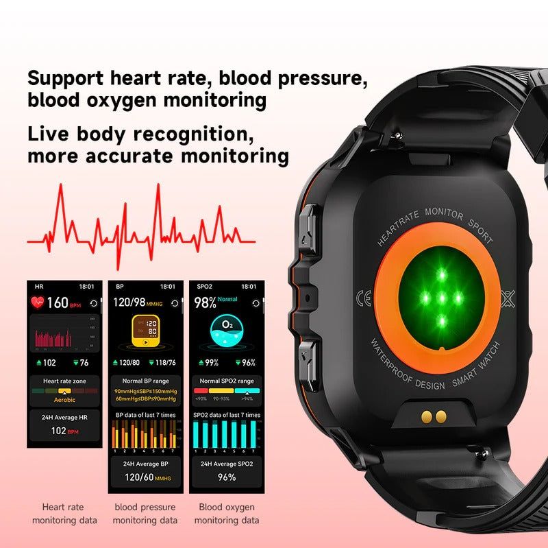 Hendrano™ Waterproof Swim Smartwatch with Built-In Fitness Tracker