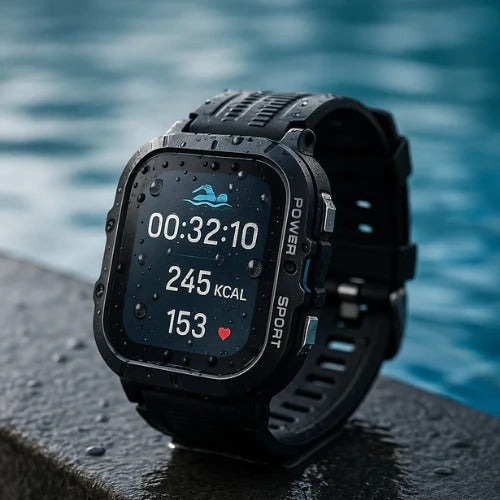 Hendrano™ Waterproof Swim Smartwatch with Built-In Fitness Tracker