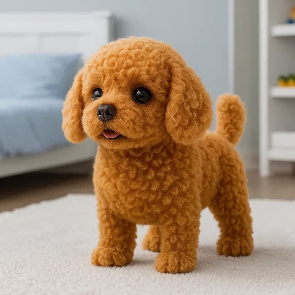 Interactive Plush Puppy Toy That Walks and Barks