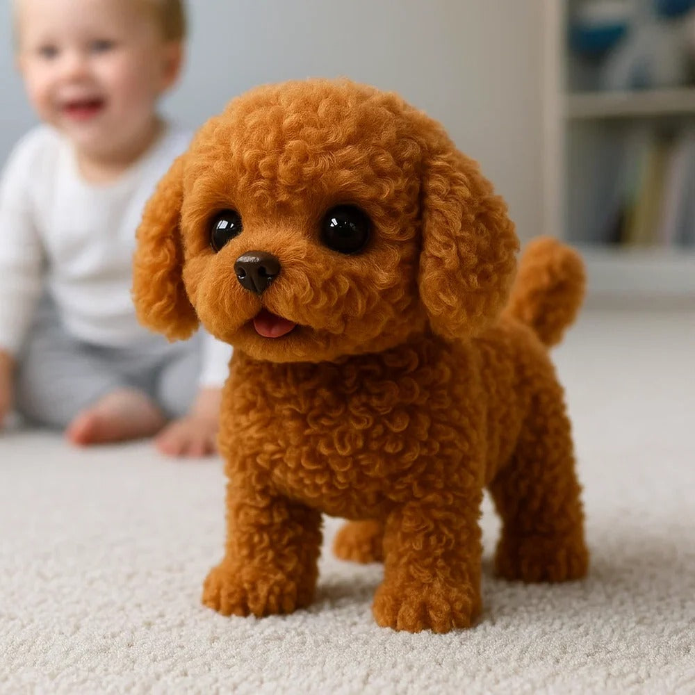Interactive Plush Puppy Toy That Walks and Barks
