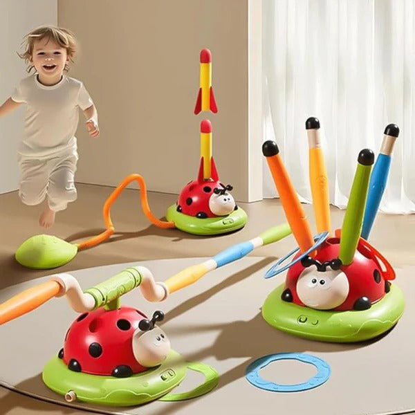 Hendrano™ 3-in-1 Active Play Set with Jump Pad, Ring Toss and Rocket