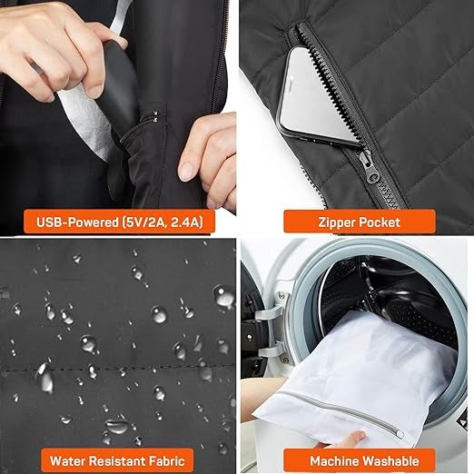 Hendrano™ Lightweight Heated Puffer Vest with 10,000mAh Battery Pack