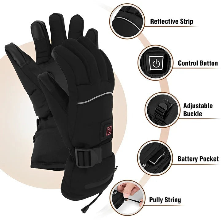 Hendrano™ Rechargeable Heated Gloves for Skiing with 3 Heat Levels
