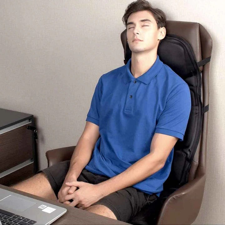 Hendrano™ Shiatsu Full Back Massage Cushion with Heat &amp; Neck Support