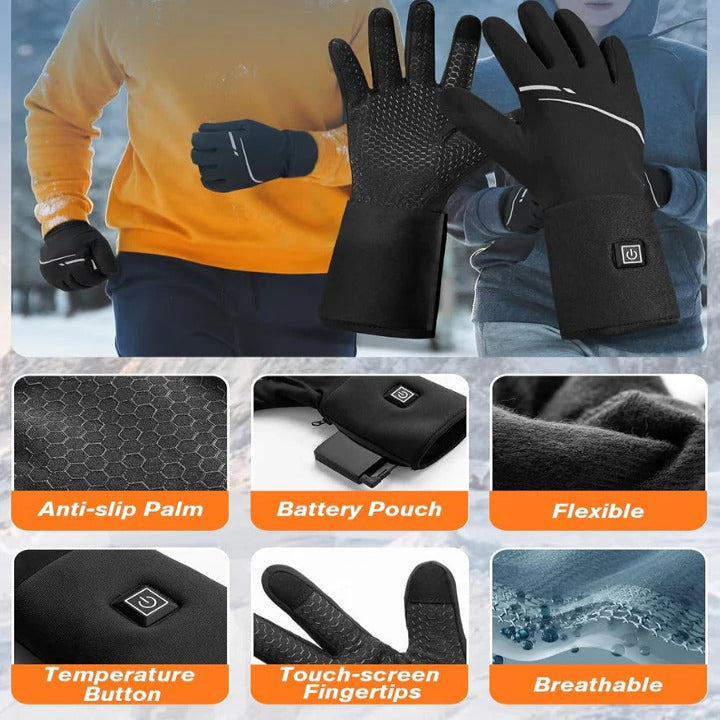 Hendrano™ Ultra-Thin Heated Glove Liners with Touchscreen Fingertips