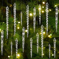 Hendrano™ Clear Shatter-Resistant Icicle Ornament Set for Christmas Trees
