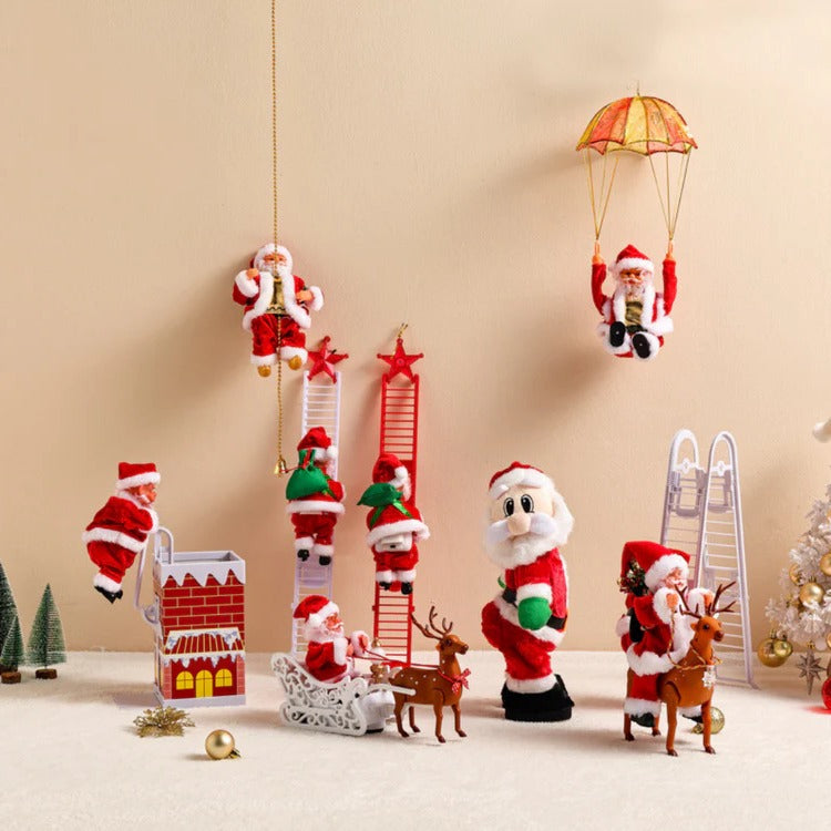Hendrano™ Climbing Santa Christmas Decoration With Lights and Music