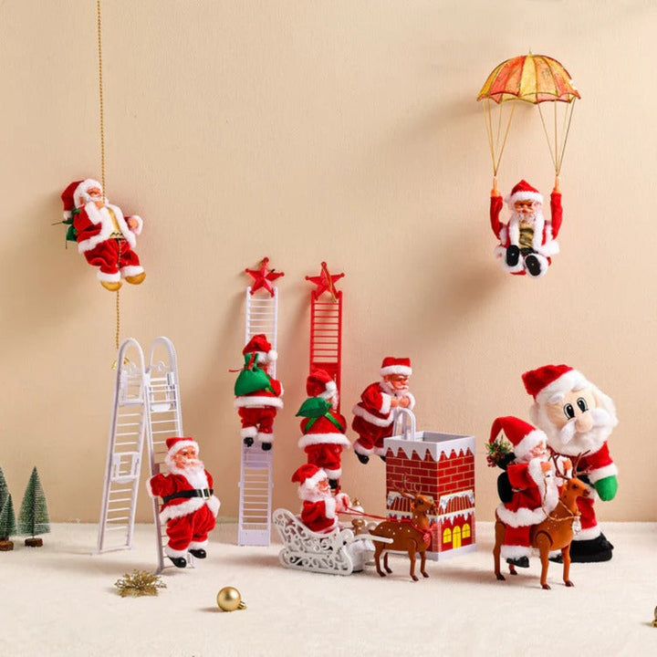 Hendrano™ Climbing Santa Christmas Decoration With Lights and Music