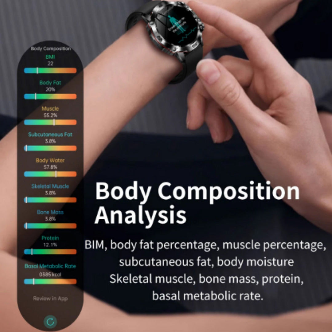 Hendrano™ Bluetooth Smartwatch with Call Function, Fitness Tracking and Alerts