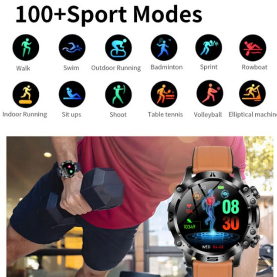 Hendrano™ Bluetooth Smartwatch with Call Function, Fitness Tracking and Alerts