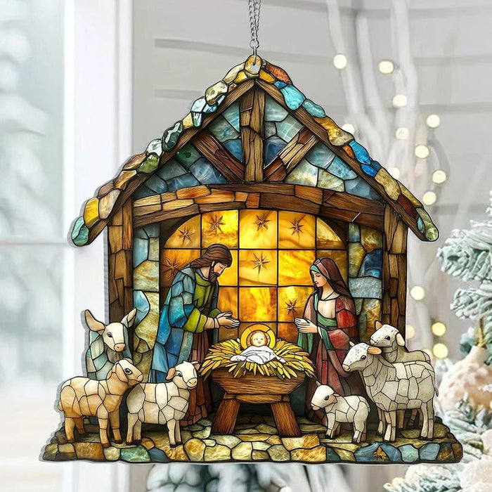 Hendrano™ Nativity Scene Suncatcher with Soft Light-Reflecting Glow