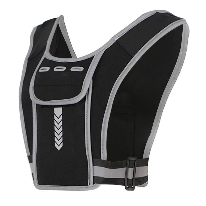 Reflective Running Vest with Phone Chest Pocket