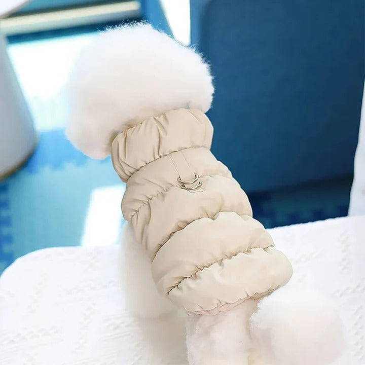 Hendrano™ Fleece-Lined Winter Dog Jacket with Leash Ring and High Collar