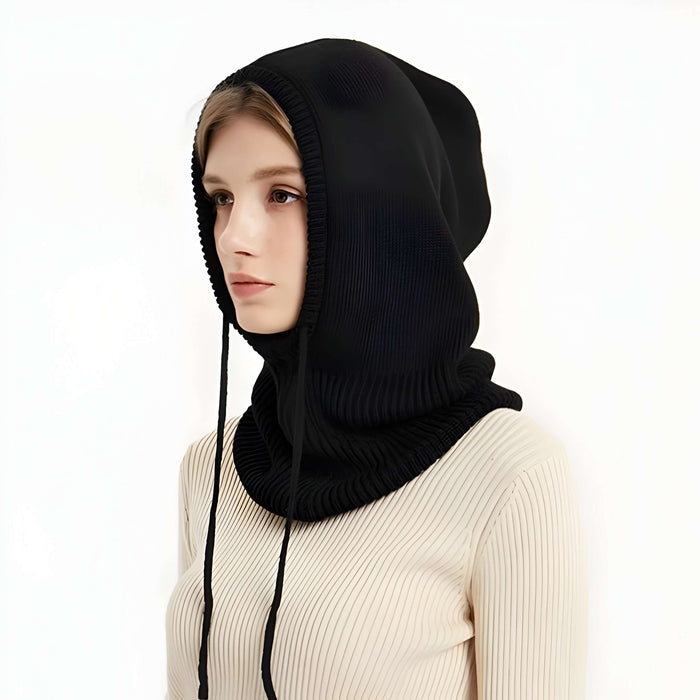 Hendrano™ Cashmere-Feel Knit Hood Hat with Adjustable Drawstring