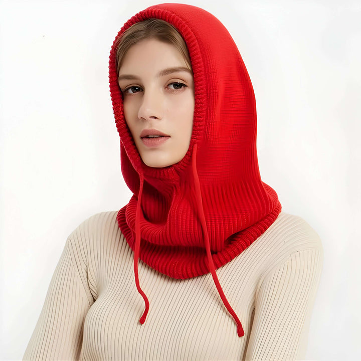 Hendrano™ Cashmere-Feel Knit Hood Hat with Adjustable Drawstring