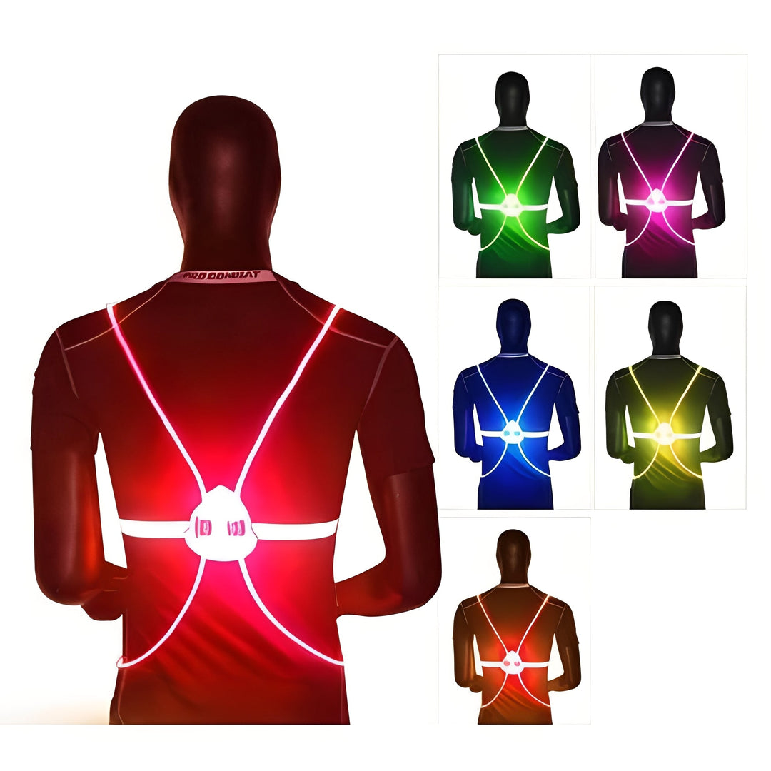 LED Light-Up Safety Vest with 360° Visibility for Running &amp; Biking